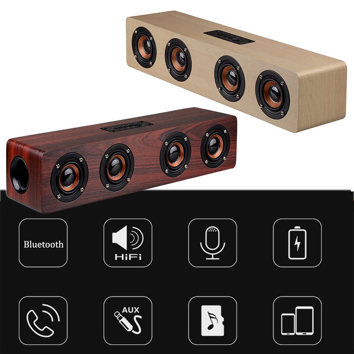 Multifunctional-14W-Wood-Sound-Grain-Speaker-Wireless-bluetooth-TF-Card-AUX-FM-1192060