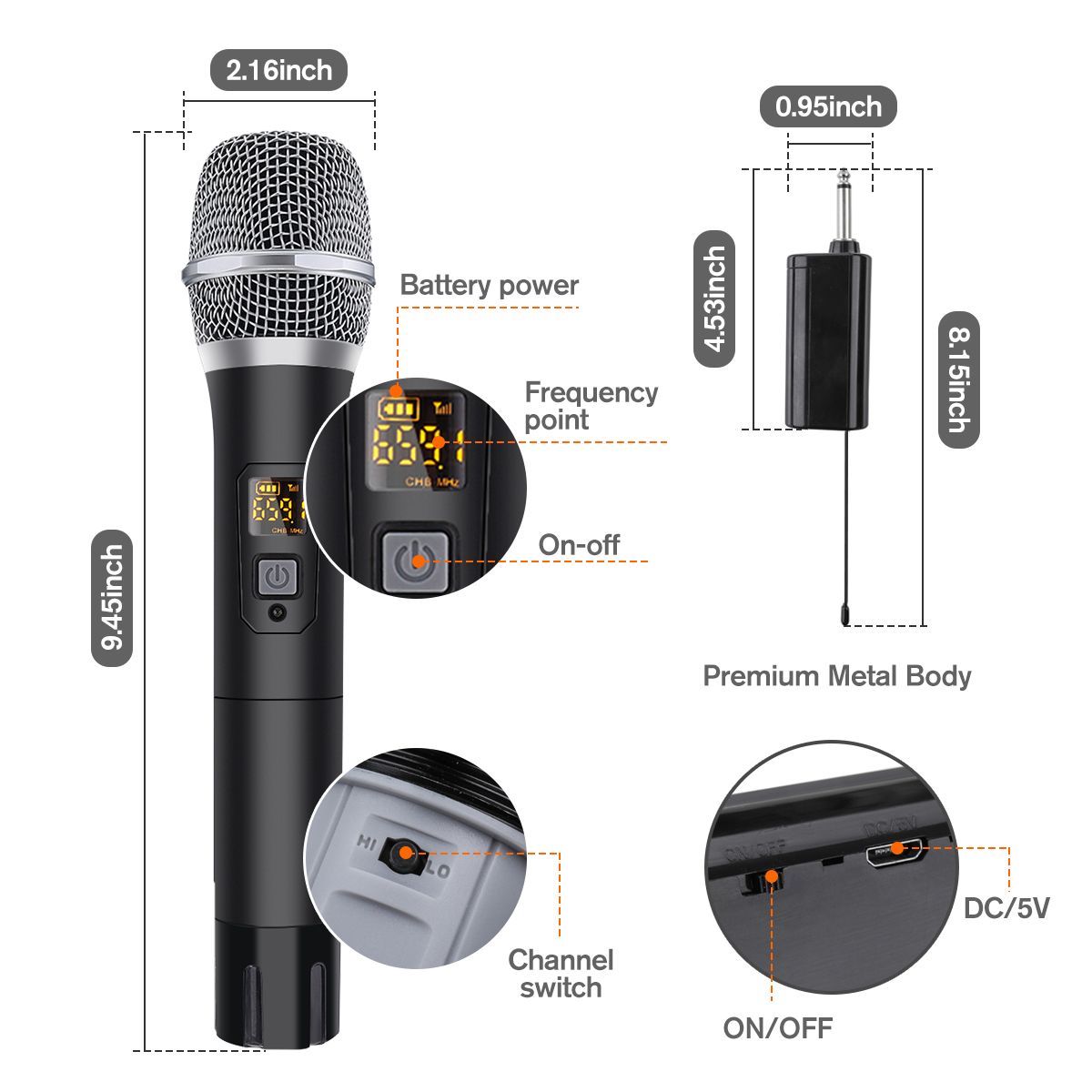 NASUM-48-Channel-UHF-Wireless-Karaoke-Microphone-Handheld-Mic-with-635mm-Plug-Mini-Receiver-for-home-1608370