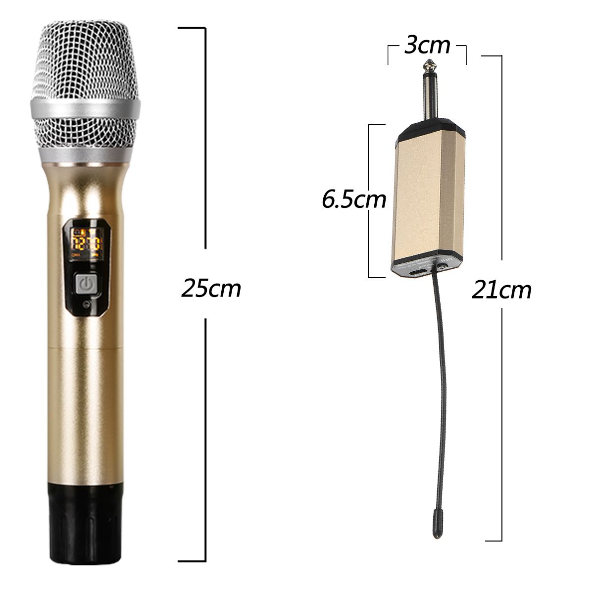 Portable-UHF-Wireless-Microphone-System-2-Handheld-Mics-Speaker-Player-with-Digital-Receiver-for-Sta-1530134