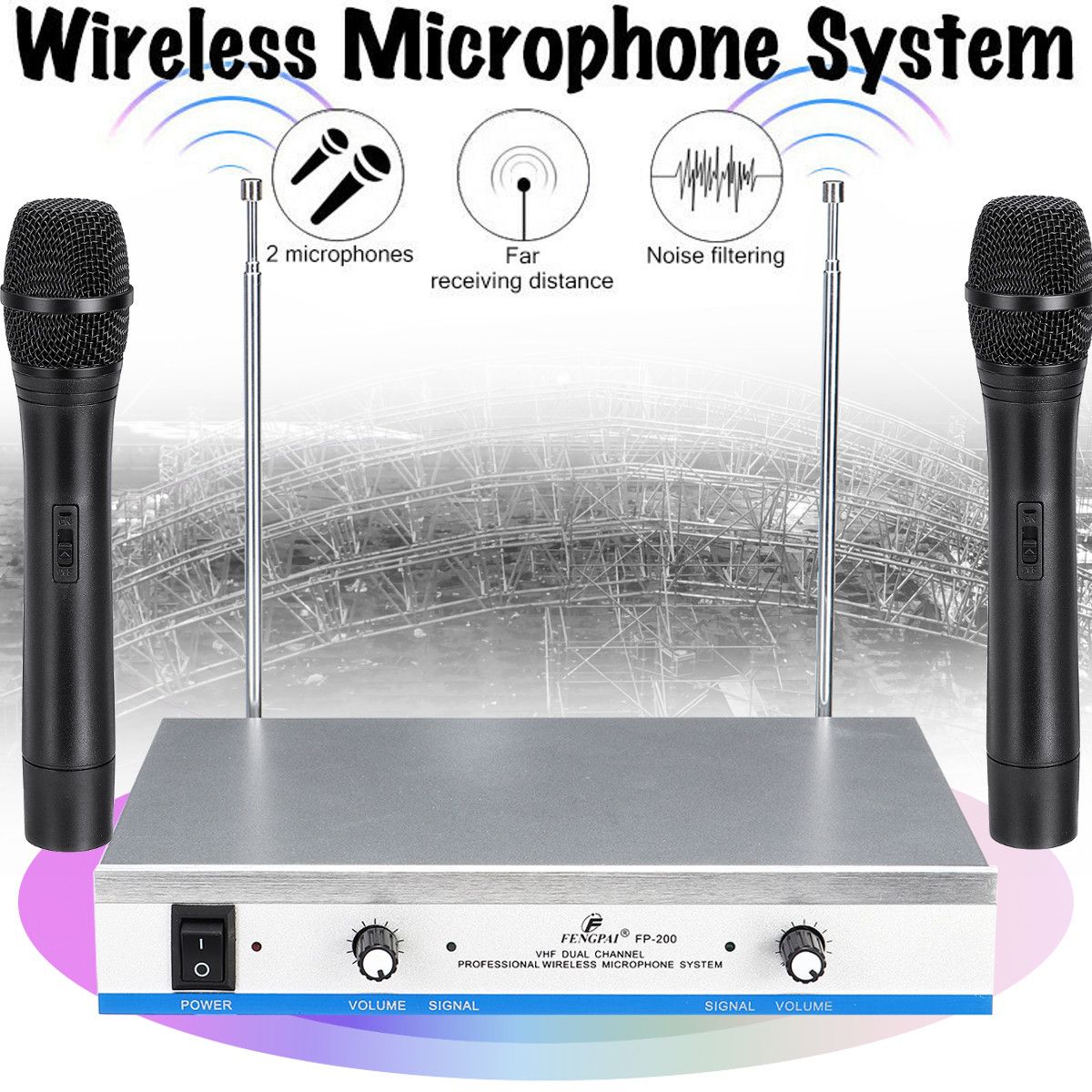 Professional-2-Channel-2-Cordless-Handheld-Mic-UHF-Wireless-Microphone-System-1530036