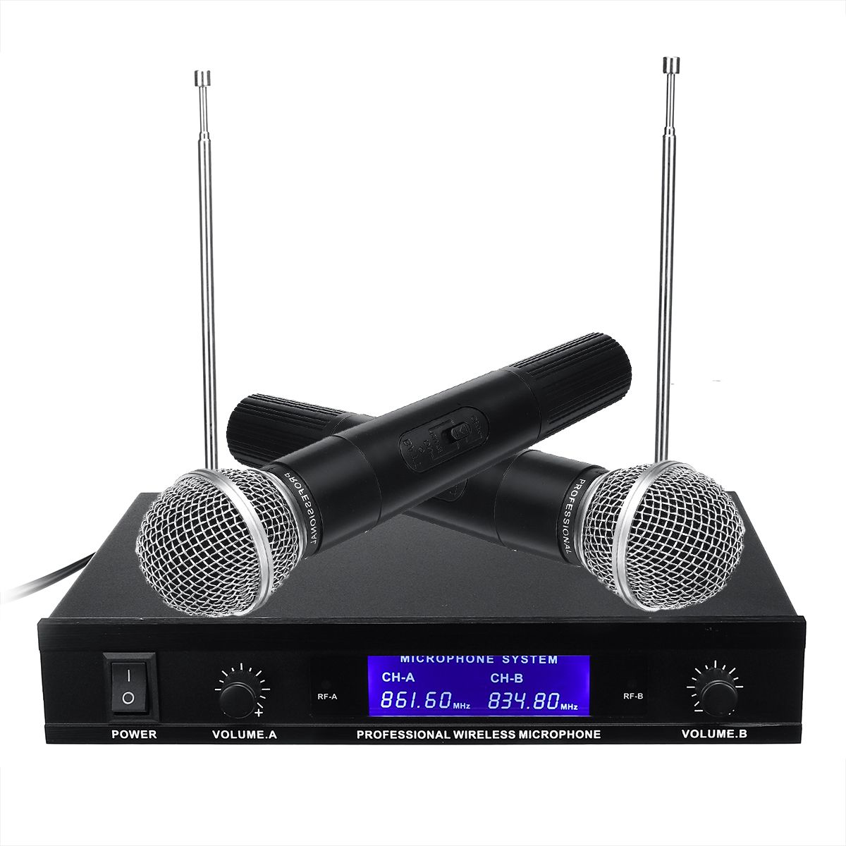 Professional-Dual-Handheld-VHF-Wireless-Microphone-System-Cordless-Karaoke-Microphone-Speaker-with-B-1594326