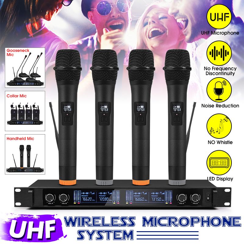 Professional-UHF-4-Channel-2-Channel-Wireless-Handheld-Microphone-System-Mic-for-Stage-Church-Family-1540585