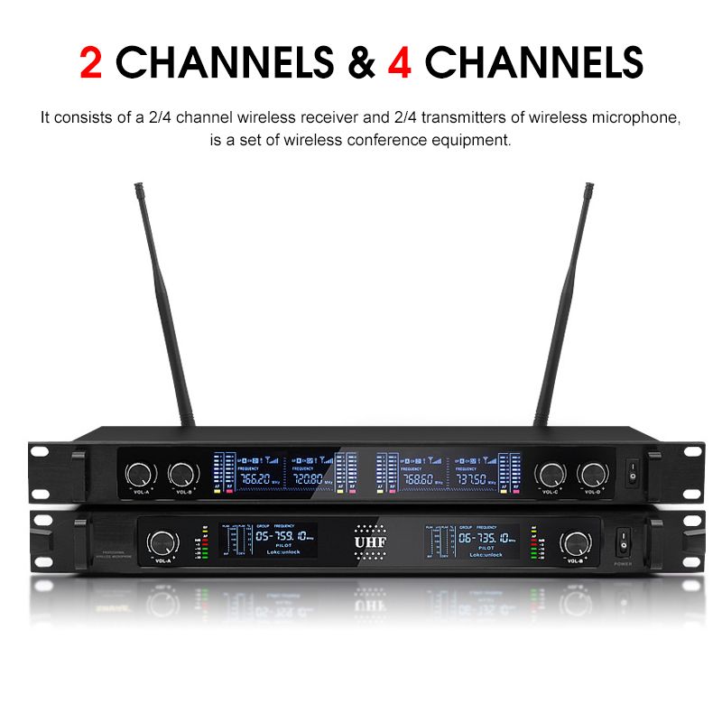 Professional-UHF-4-Channel-2-Channel-Wireless-Handheld-Microphone-System-Mic-for-Stage-Church-Family-1540585