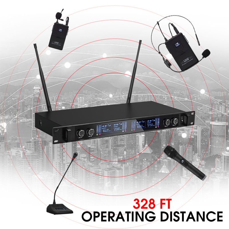 Professional-UHF-4-Channel-2-Channel-Wireless-Handheld-Microphone-System-Mic-for-Stage-Church-Family-1540585