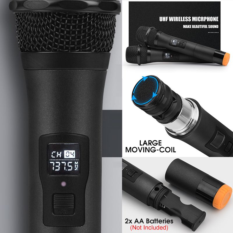 Professional-UHF-4-Channel-2-Channel-Wireless-Handheld-Microphone-System-Mic-for-Stage-Church-Family-1540585