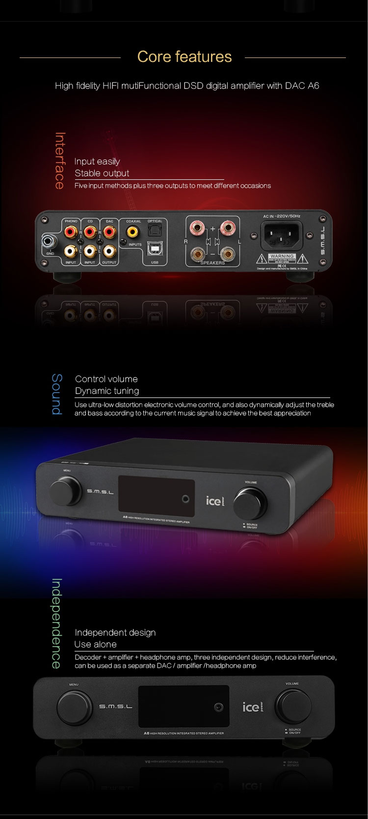 SMSL-A6-HIFI-DSD-Digital-Amplifier-with-DAC-ICEPOWER-50AS2-SE-Module-CM6632A-AK4452-DSD512-USBOptica-1528488