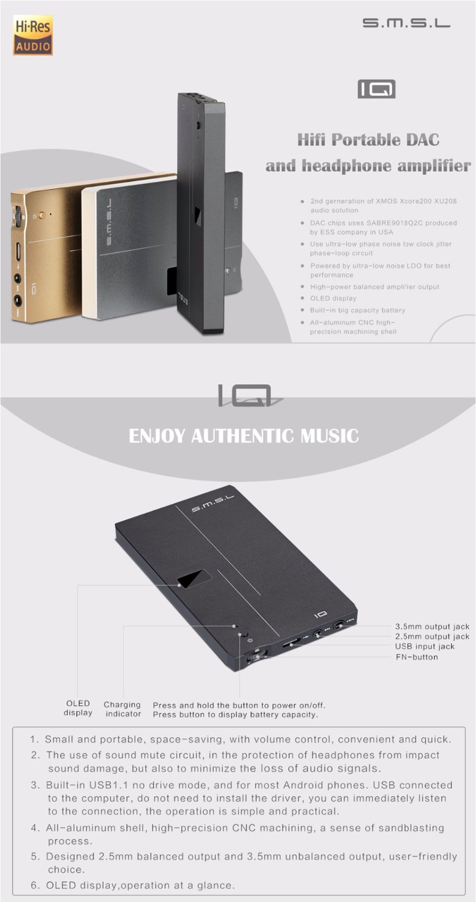 SMSL-IQ-USB-HI-RES-Portable-Headphone-Amplifier-with-DAC-DSD512-PCM-768kHZ-25mm-35mm-Output-1531064