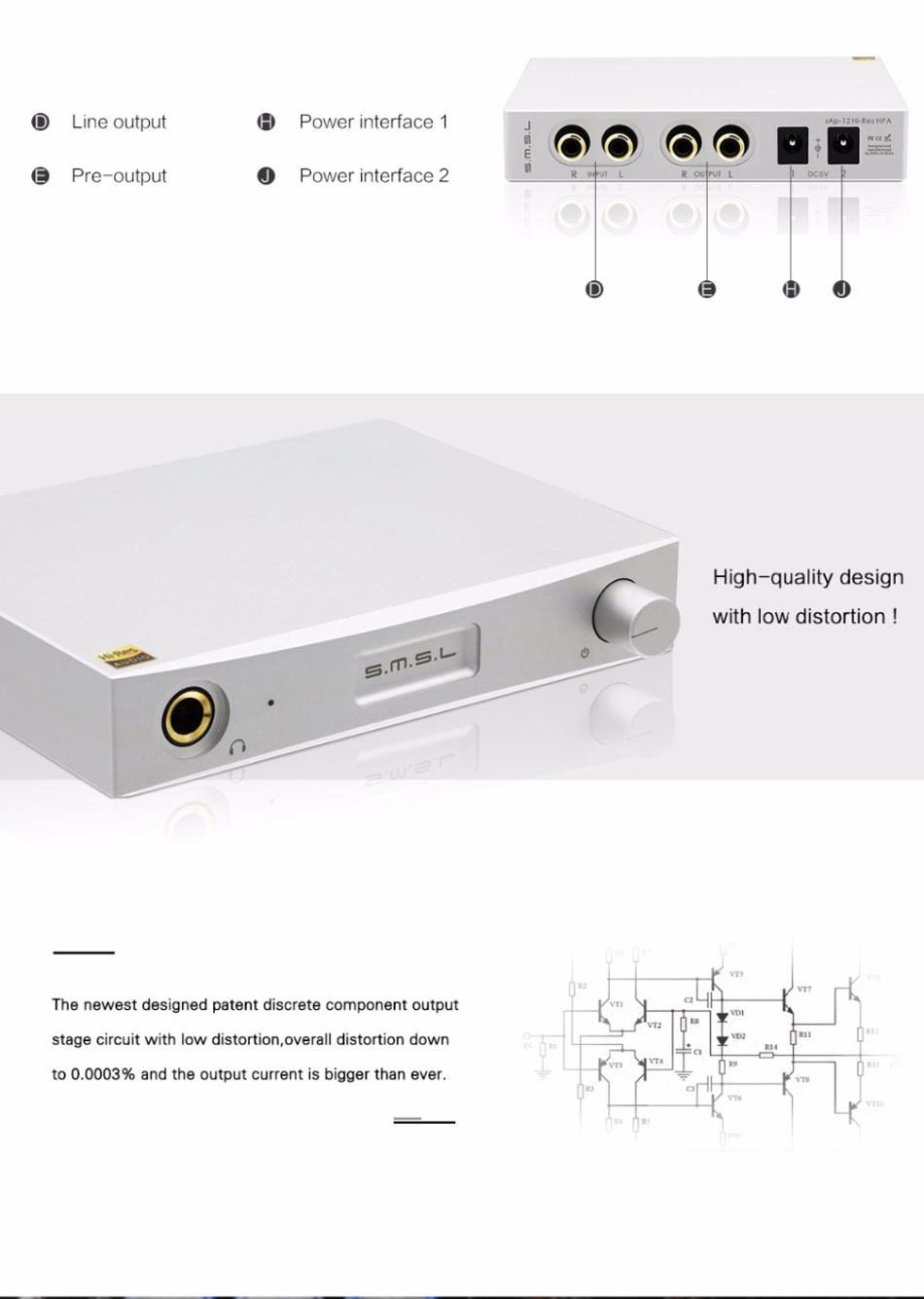 SMSL-SAP-12-Class-AB-210mW-Headphones-Amplifier-RCA-inputoutput-635mm-1531065