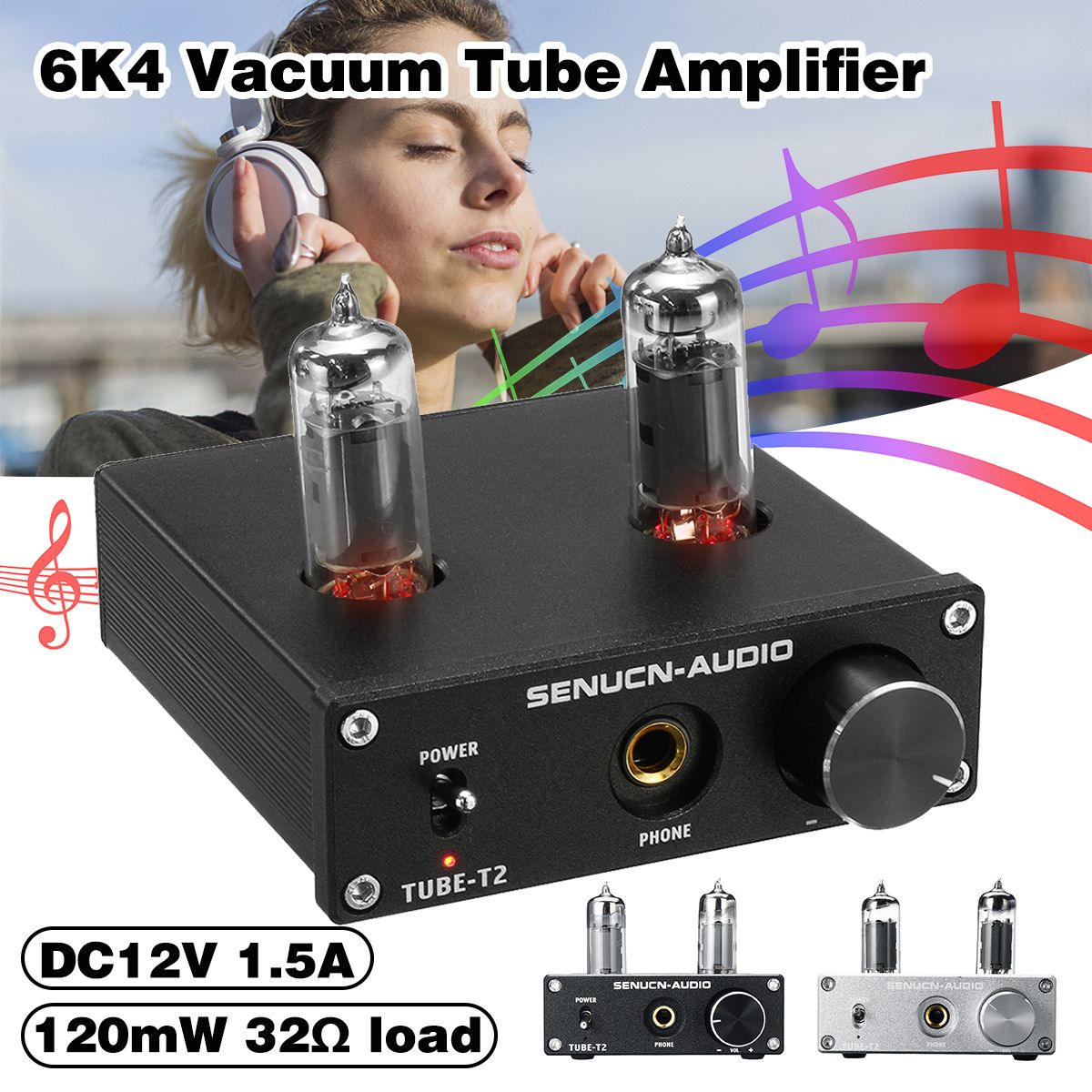 Stereo-Audio-Amplifier-Buffer-DC-12V-6K4-Vacuum-Tube-Headphone-Earphone-Amp-1639943
