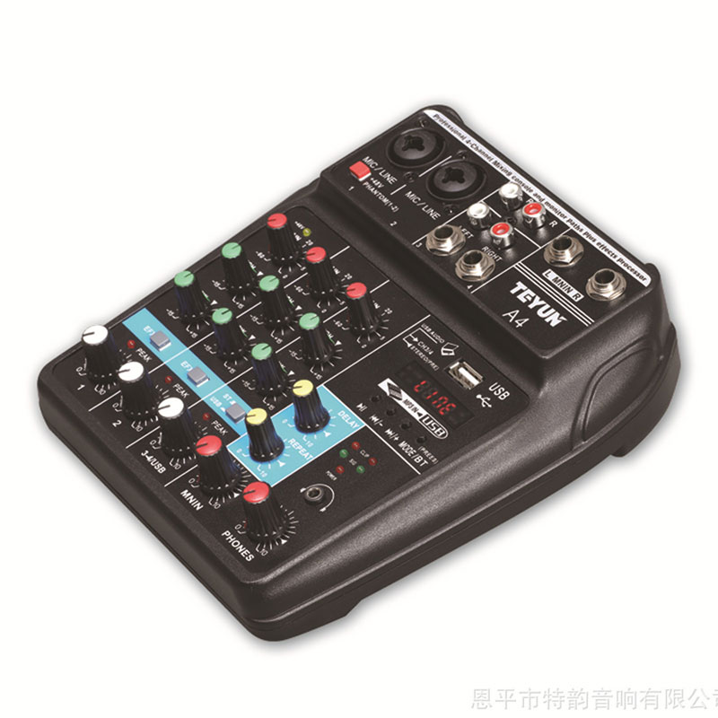 Teyun-A4-4-Channel-bluetooth-40-Audio-Mixer-Mixing-Console-Sound-Card-48V-Phantom-Power-1553857