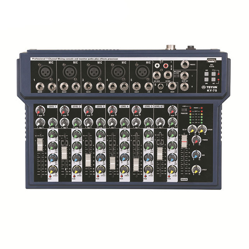 Teyun-KY-7S-7-Channel-Live-Studio-DJ-Audio-Mixer-Mixing-Console-48V-Phantom-Power-for-KTV-Karaoke-1554252