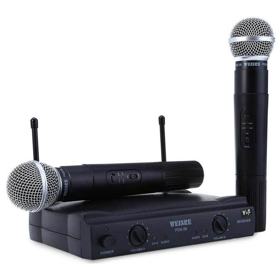 WEISRE-PGX58-Omni-Directional-Wireless-Microphone-System-Dual-Mic-for-Karaoke-Party-KTV-1156355