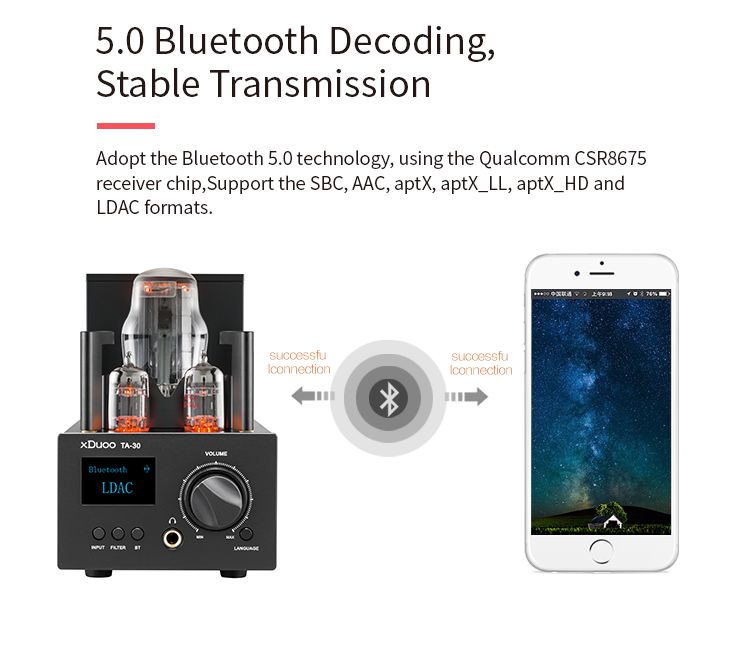 XDUOO-TA-30-ES9038Q2M-bluetooth-50-3000MW-Decoding-Amp-DAC-Tube-Headphone-Earphone-Amplifier-Support-1630556