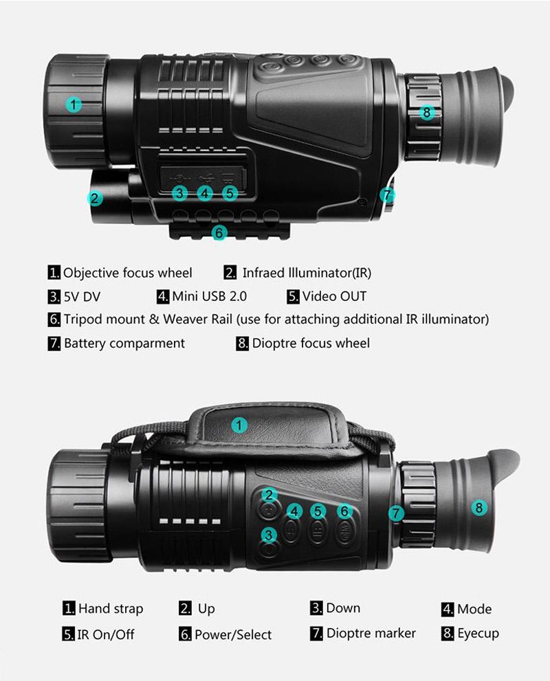 NVI-300-IR-Infrared-Digital-Night-Vision-Wildlife-Observe-Hunting-Telescope-Range-200M-Support-Takin-1707744