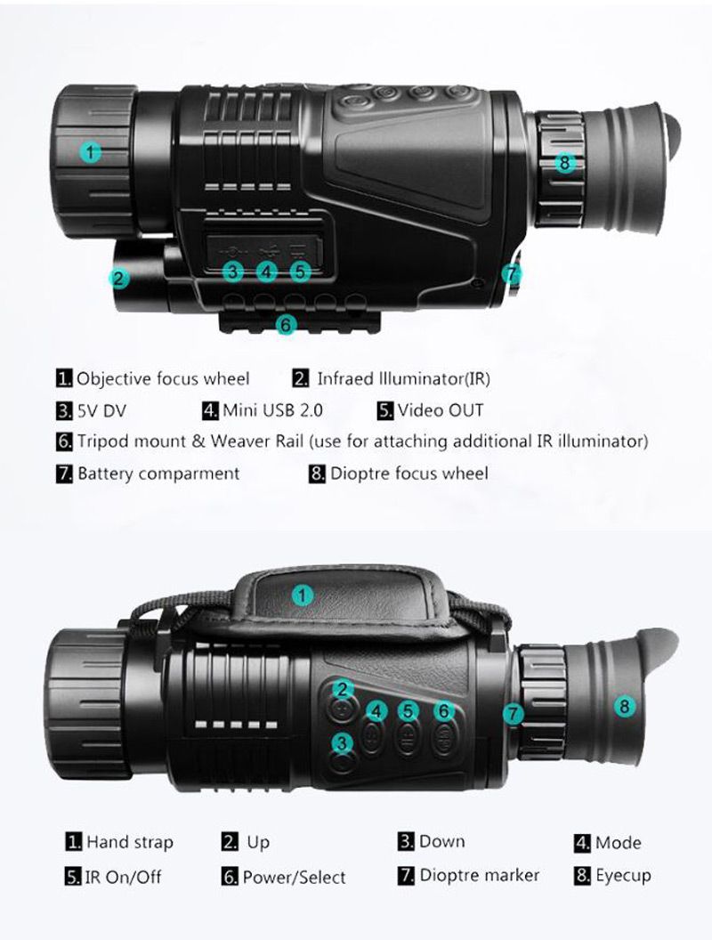 NVI-450-Outdoor-200m-Range-HD-Infrared-Digital-Night-Vision-Hunting-Monocular-with-5X-Optical-Zoom-P-1728416