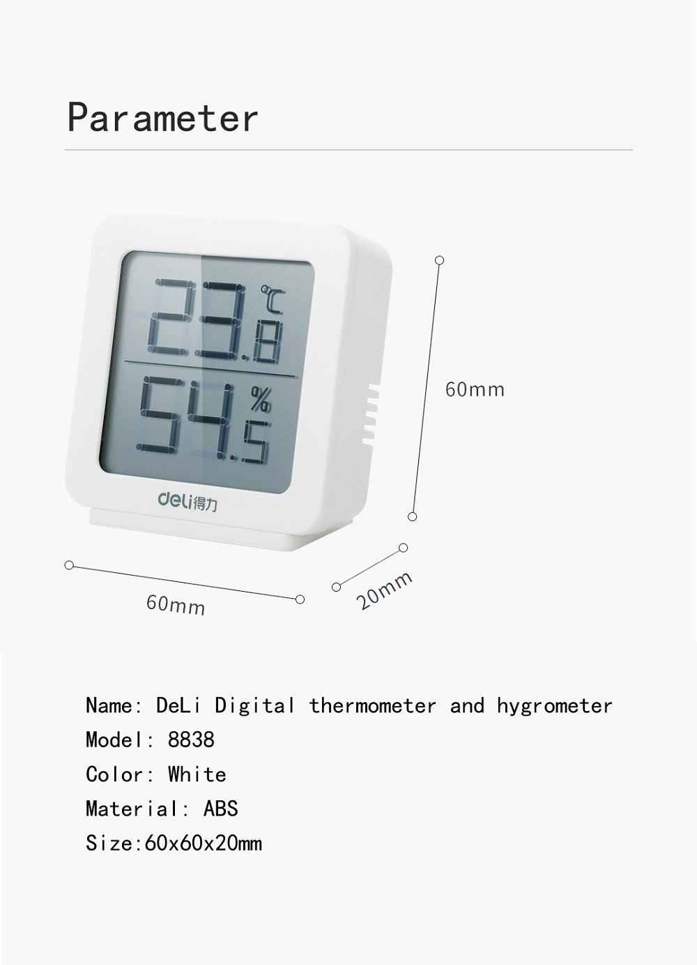 Deli-Digital-Thermometer-Hygrometer-LCD-Clear-Display-Standing-and-Hanging-Dual-Use-1579924