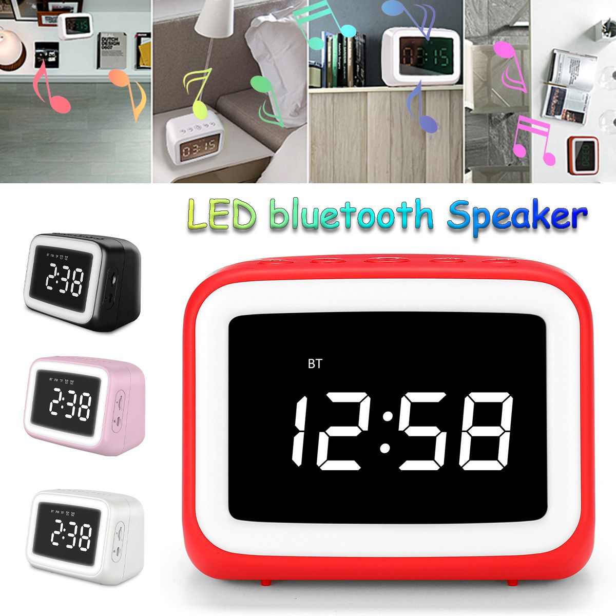 Digital-Alarm-Clock-FM-Radio-Wireless-bluetooth-50-LED-Mirror-With-Speaker-1752623