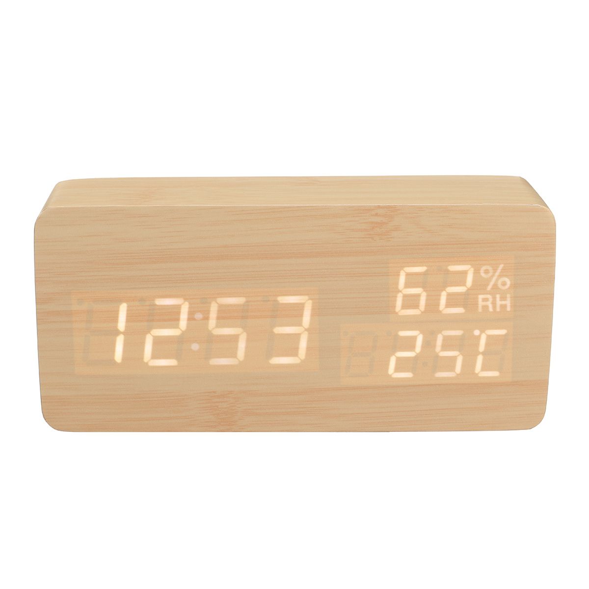 Modern-Wooden-Wood-Digital-Thermometer-USB-Charger-LED-Desk-Alarm-Wireless-Clock-1739446