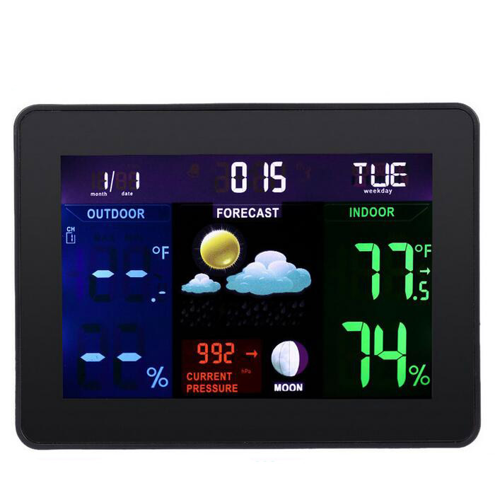 TS-71-Indoor-Outdoor-Temperature-Monitor-Digital-Weather-Station-DCF77-RCC-Thermometer-RH-Barometric-1085766