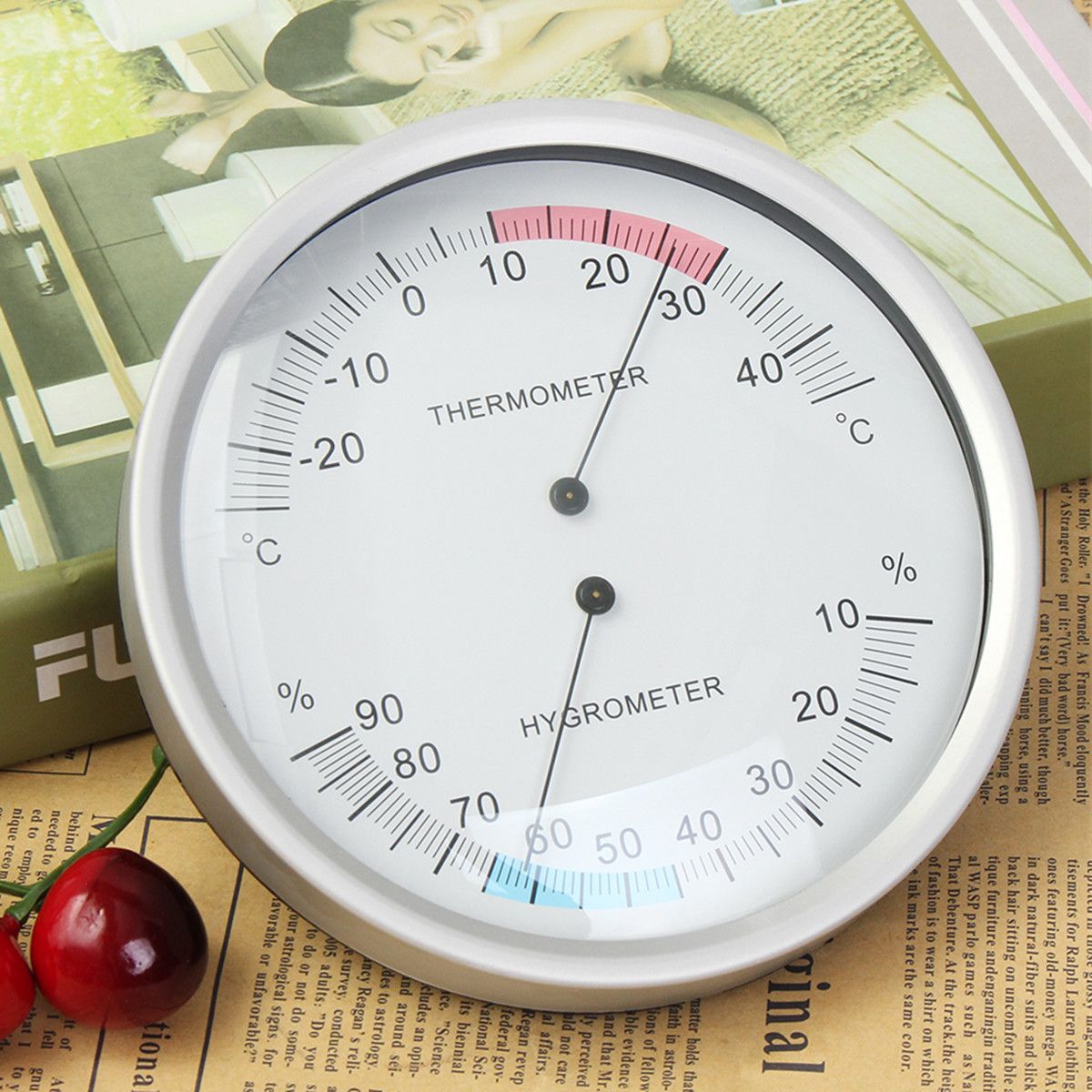 Two-In-One-Wall-Hanging-Barometer-Weather-Thermometer-Hygrometer-Home-132mm-1251622