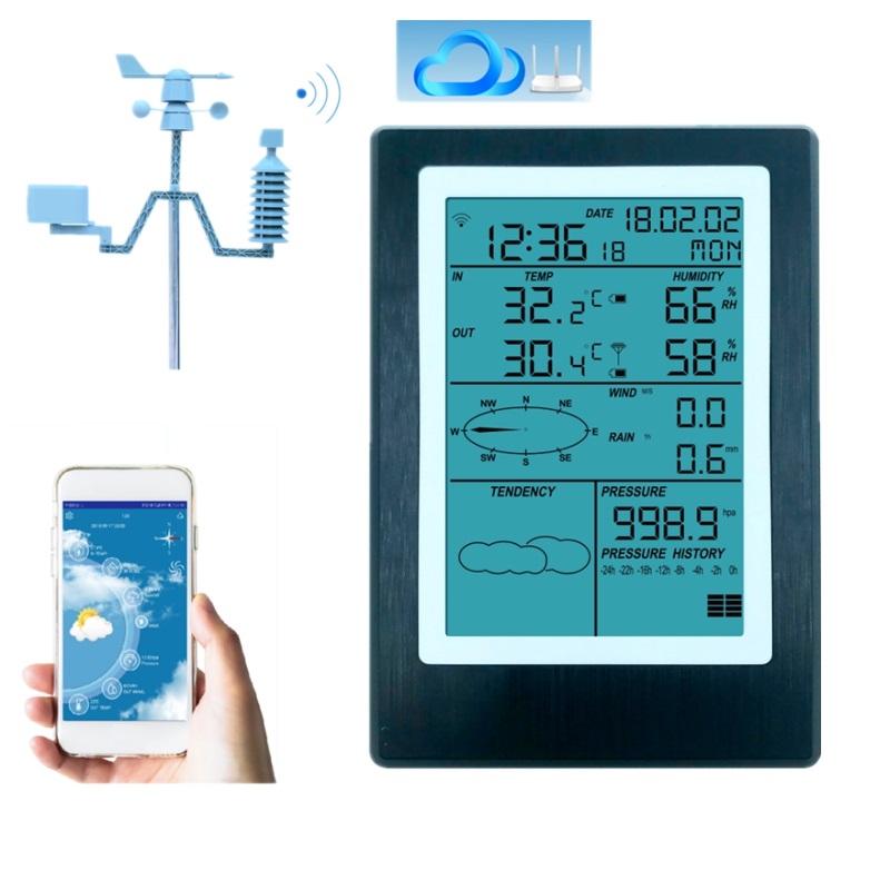 WiFi-Weather-Station-LCD-Thermometer-Hygrometer-Rainfall-Pressure-Wind-Speed-Direction-Wireless-APP--1537047