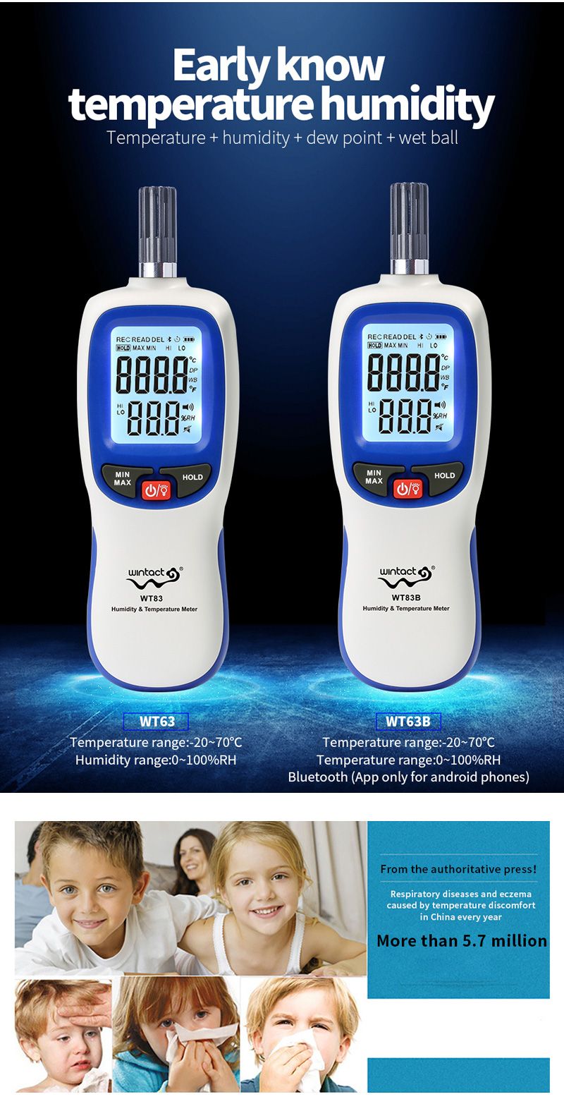 Wintact-WT83-WT83B-bluetooth-Digital-Temperature-Humidity-Meter-Thermometer-Hygrometer-Dew-Point-amp-1242495