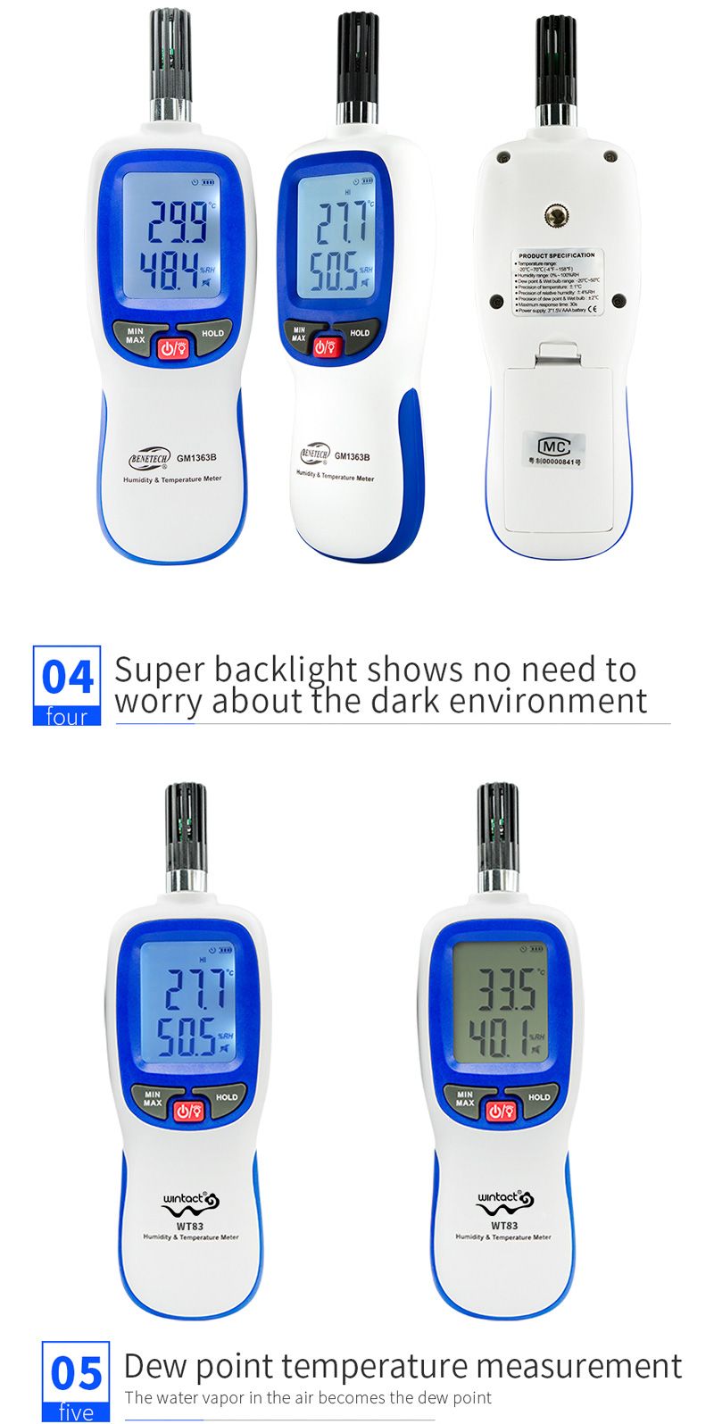 Wintact-WT83-WT83B-bluetooth-Digital-Temperature-Humidity-Meter-Thermometer-Hygrometer-Dew-Point-amp-1242495