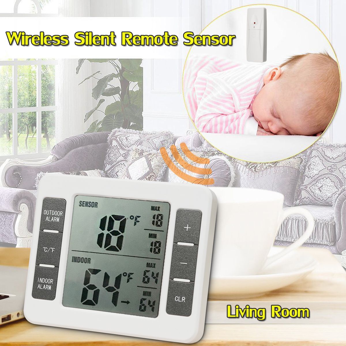 Wireless-Digital-Freezer-Thermometer-Indoor-Outdoor-Audible-Alarm-With-Sensor-1260455