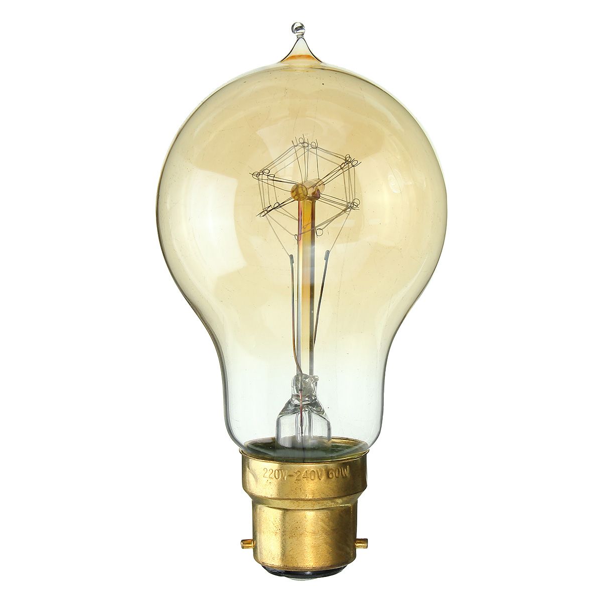 Kingso-AC220V-B22-60W-A19-Teardrops-Shape-Amber-Shell-Edison-Retro-Incandescent-Light-Bulb-for-Home-1100749