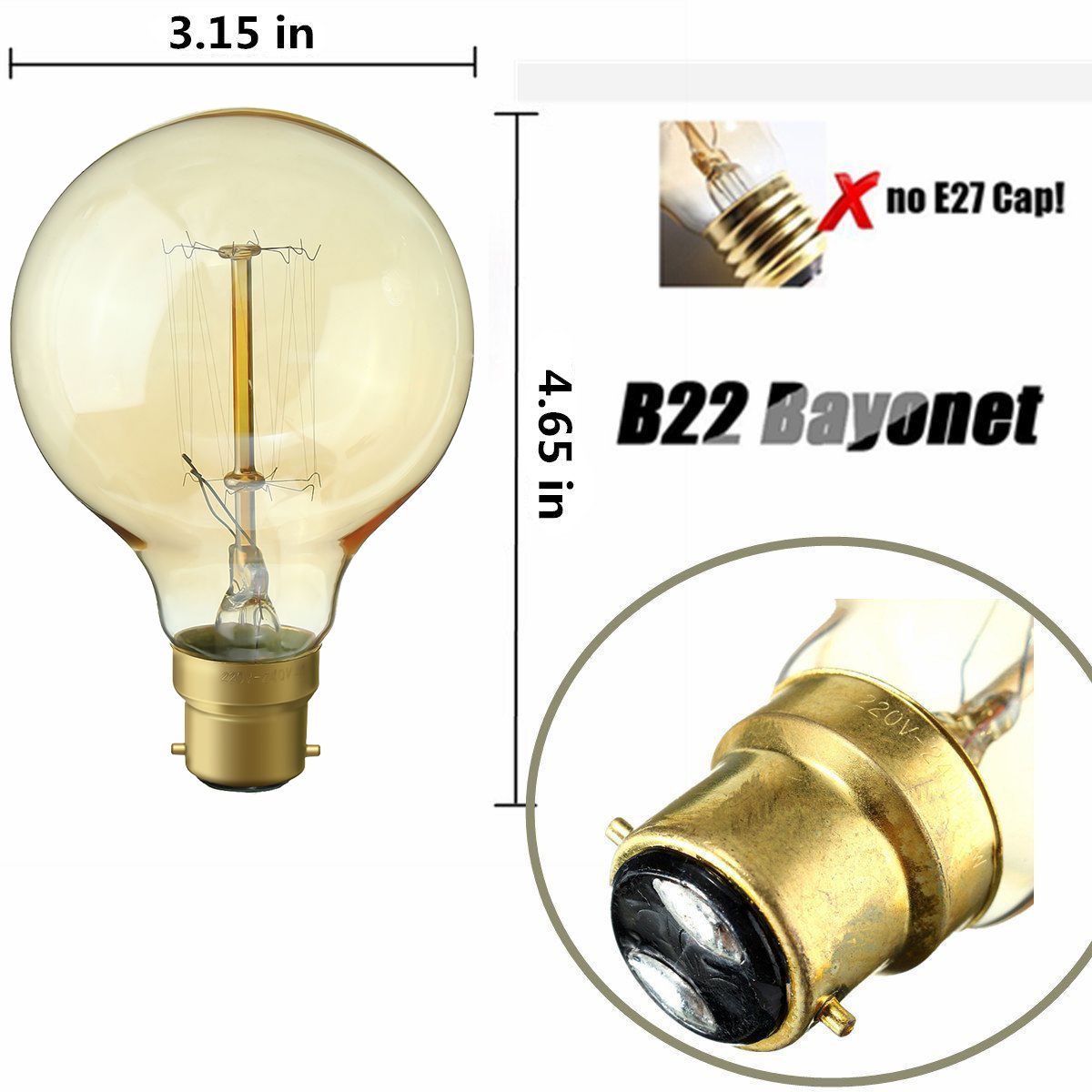 Kingso-B22-G80-40W-19A-Warm-White-3200K-Edison-Vintage-Incandescent-Light-Bulb-AC220-240V-1535968