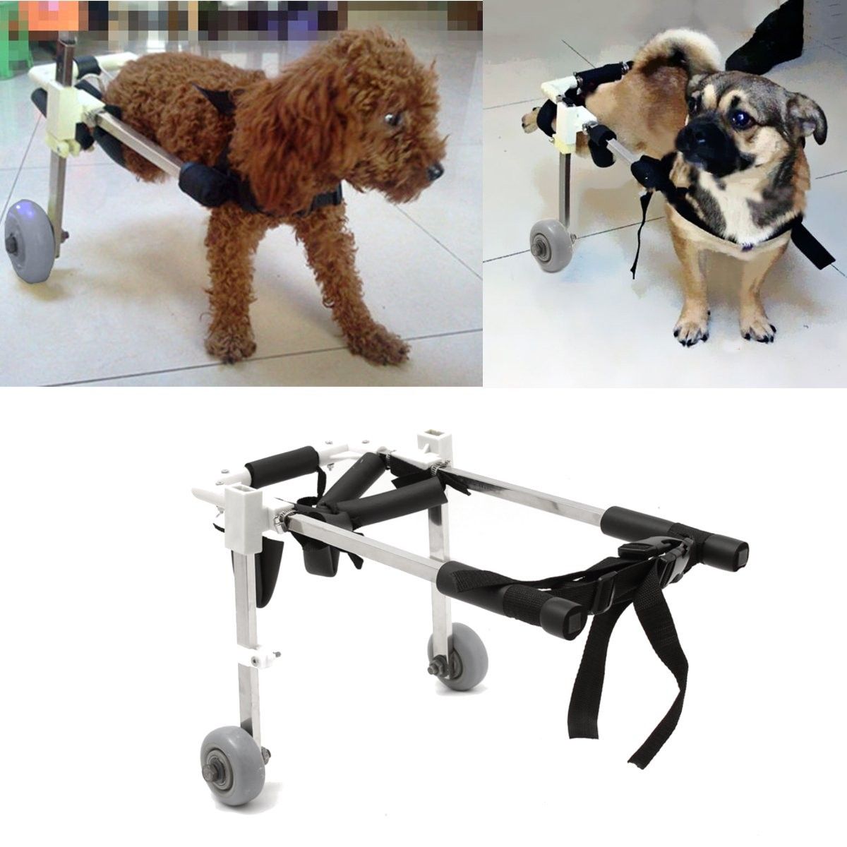 10-Inch-Stainless-Steel-Pet-Dog-Cart-Wheelchair-Walk-for-Handicapped-Doggie-Folding-Chair-1341069