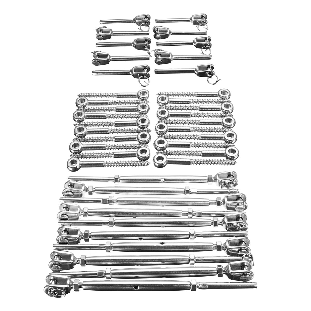 10-Sets-Stainless-Steel-Jaw-Swage-Stud-Turn-buckle-Balustrade-Rigging-for-18quot-Cable-Railing-Rail-1310902