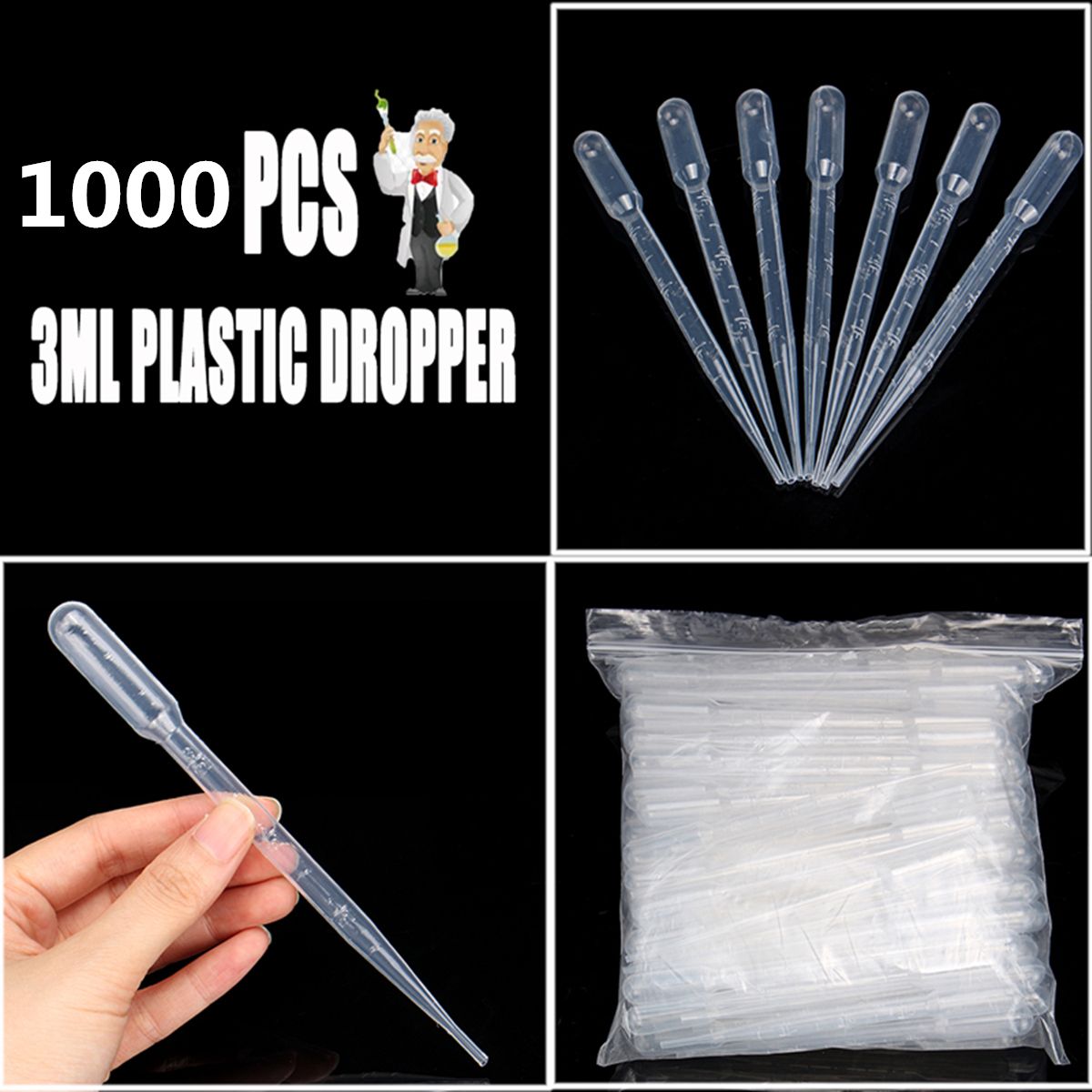 1000Pcs-3ML-Disposable-Pipettes-Plastic-Dropper-Graduated-Transfer-Liquid-Paint-1372943