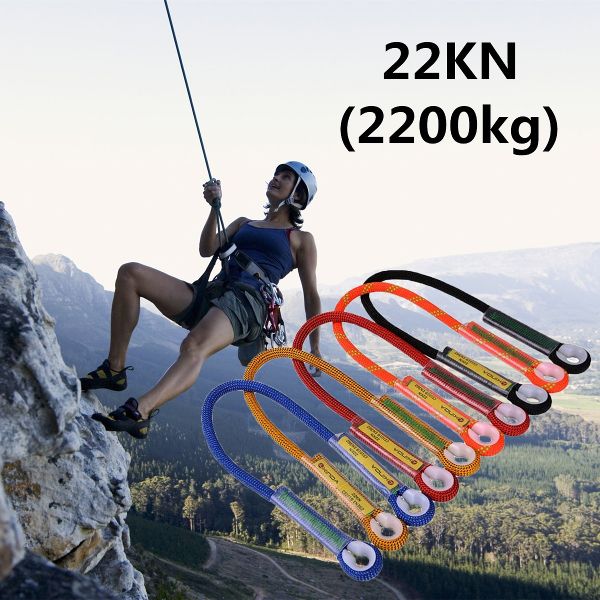 100CM-Rock-Climbing-Harness-Safety-Loop-Sling-Tree-Abseil-Rescue-Rope-1103222