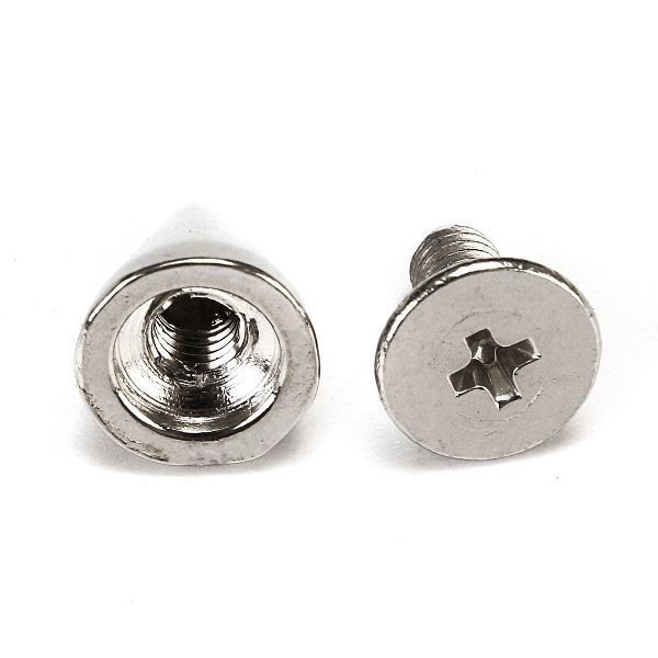100PCS-DIY-Silver-Metal-Studs-Cone-Punk-Spikes-Spots-Rivet-107mm-1085251