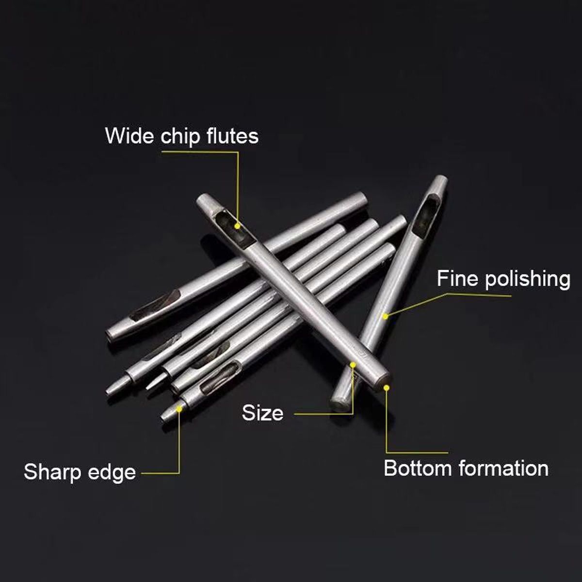 10PCS-Drilling-Leather-Punching-Tools-Kit-Belt-Punches-DIY-Handmade-Round-Hollow-1709572
