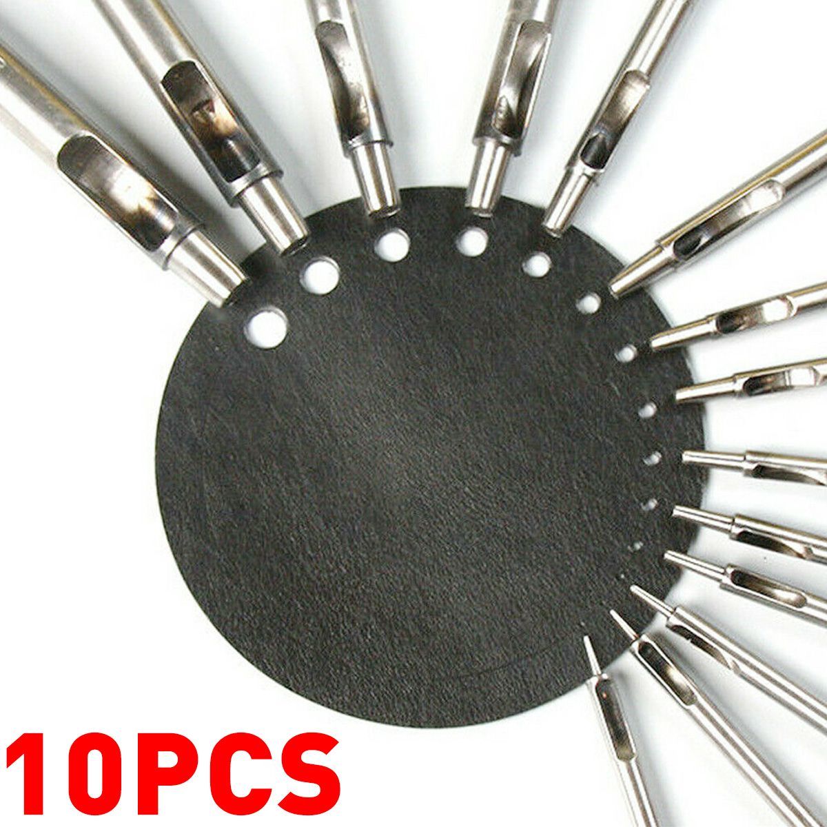 10PCS-Drilling-Leather-Punching-Tools-Kit-Belt-Punches-DIY-Handmade-Round-Hollow-1709572