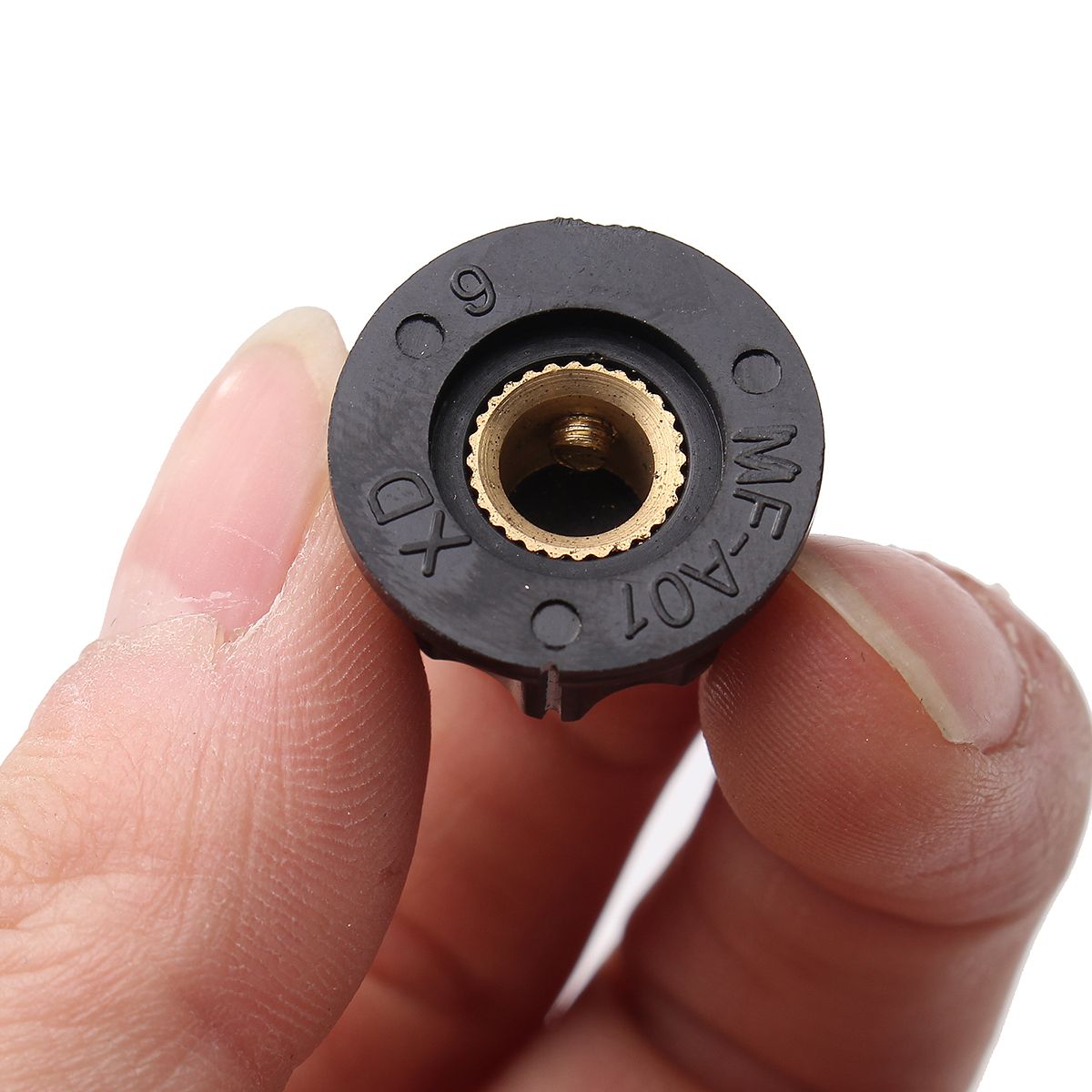 10Pcs-Nonslip-Potentiometer-Rotary-Control-Knobs-6mm-Hole-12mm-Top-Black-Silver-Tone-Shift-Knob-1278696