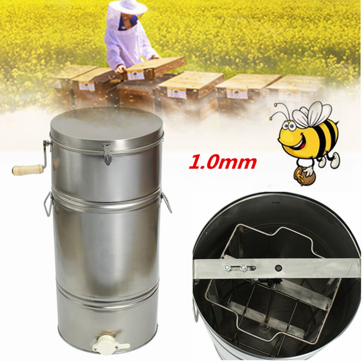 10mm-Stainless-Steel-Bee-Honey-Extractor-Beehive-Drum-Tank-Beekeeping-Equipment-Two-Frame-1375336