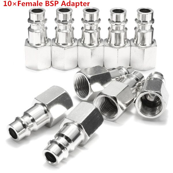 10pcs-14inch-MaleFemale-BSP-Adapter-Compressed-Air-Quick-Coupling-Hose-1081719