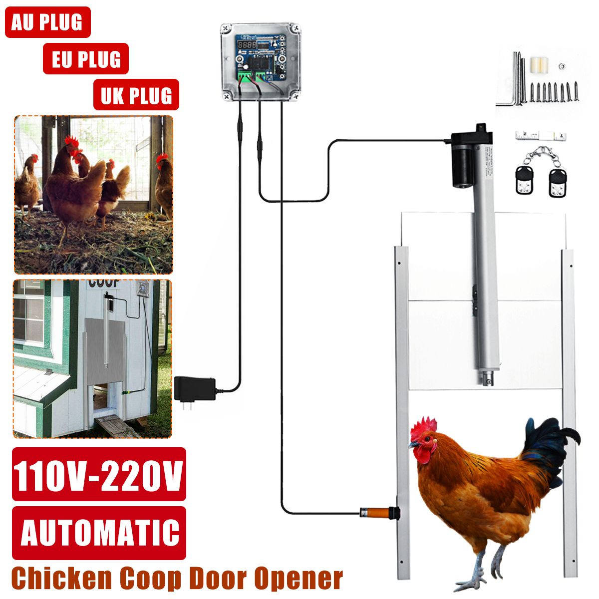 110V-220V-66W-Metal-Automatic-Chicken-Coop-Door-Opener-EU-Plug-1713506