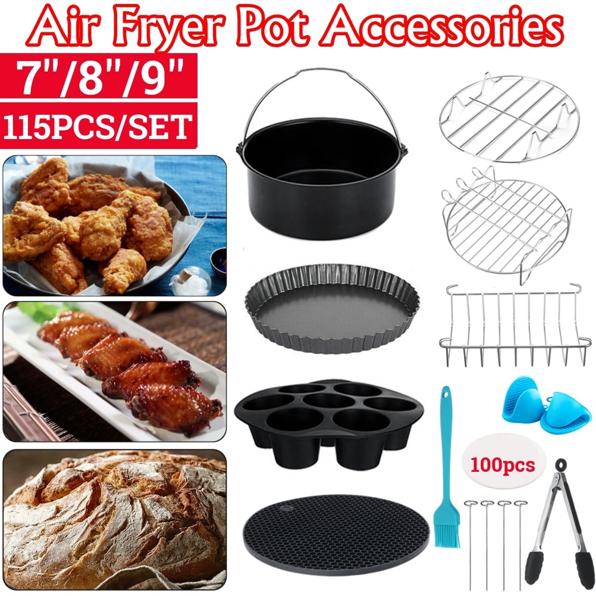 115Pcs-789-inch-Air-Fryer-Frying-Baking-Pan-Rack-Tray-Oven-Barbecue-Accessories-Set-1717112