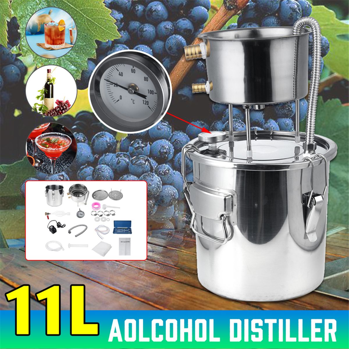 11L-Aolcohol-Making-Set-Stainless-Steel-Boiler-Aolcohol-Distiller-220V-Water-Pump-1749659