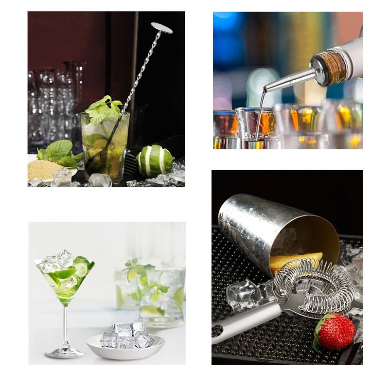 11Pcs-Stainless-Steel-Cocktail-Shaker-Mixer-Martini-Spirits-Muddler-Pourer-Strainer-Bartender-Set-1353379