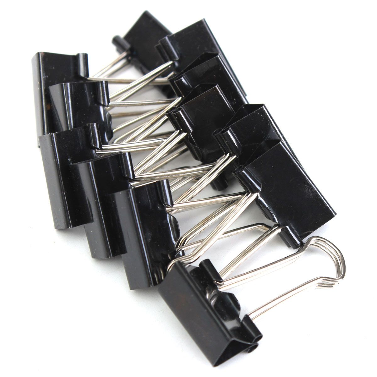 12PCS-19mm-Metal-Black-Binder-Spring-Clips-Paper-Filing-Grip-Clamps-1051705