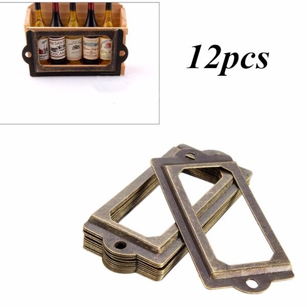 12Pcs-Antique-Brass-Metal-Label-Pull-Frame-Handle-File-Name-Card-Holder-For-Furniture-Cabinet-Drawer-1012081