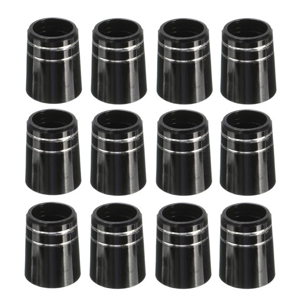 12Pcs-Black-Plastic-Golf-Tip-Ferrules-Rings-Adapters-For-375-and-350-Iron-Shafts-1070420