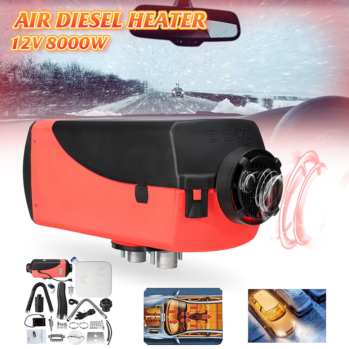 12V-8kw-Diesel-Air-Parking-Heater-with-10L-Fuel-Tank-Silencer-amp-Remote-Control-1368351