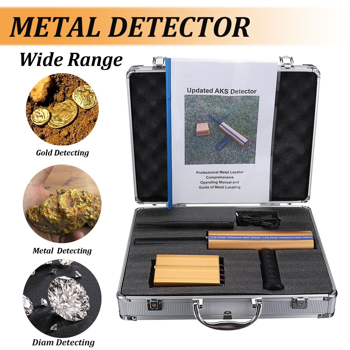 12V-AKS-Antenna-Metal-Detector-Locator-Scanner-Gold-Mineral-1200M-Detecting-Range-1306839