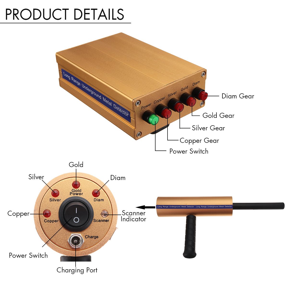 12V-AKS-Antenna-Metal-Detector-Locator-Scanner-Gold-Mineral-1200M-Detecting-Range-1306839